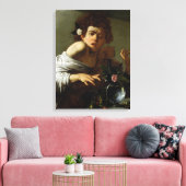 Boy Bitten by a Lizard, c.1595-1600 (キャンバス上の油) キャンバスプリント (インサイチュ (リビング))