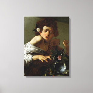 Boy Bitten by a Lizard, c.1595-1600 (キャンバス上の油) キャンバスプリント