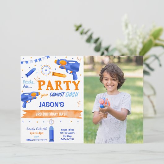 Boy BlueとOrange Dart Gun写真 招待状 (スタンド正面)