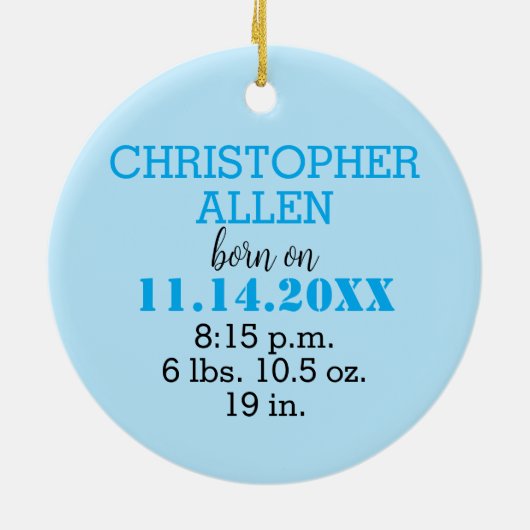 Boy Blue誕生統計へようこそ セラミックオーナメント (裏面)