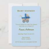 Boy Blue スツール, シアンブルーの金色タイポグラフィ 招待状 (正面)