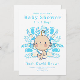 Boy Blue Baby Shower招待状 シーズンカード