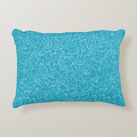 Boy Blue Baby Shower アクセントクッション (正面)