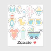 Boy Blue Baby Shower シール (シート)