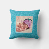 Boy Blue Baby Shower パーソナライズされた クッション (裏面)