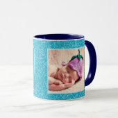 Boy Blue Baby Shower パーソナライズされた マグカップ (正面右)