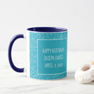 Boy Blue Baby Shower パーソナライズされた マグカップ