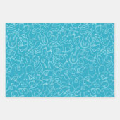 Boy Blue Baby Shower ラッピングペーパーシート (正面)