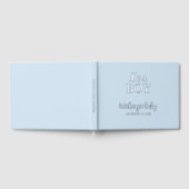 Boy Blue Baby Shower Silver Foil ゲストブック (全面)