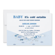 Boy blue christmas baby shower