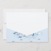 Boy blue christmas baby shower 招待状 (裏面)