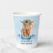 Boy Blue Highland牛ふくらはぎ赤ちゃんシャワー 紙コップ (裏面)