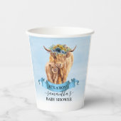 Boy Blue Highland牛ふくらはぎ赤ちゃんシャワー 紙コップ (正面)