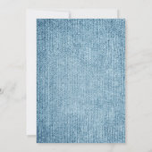 Boy Blue Jeans Baby Shower 招待状 (裏面)