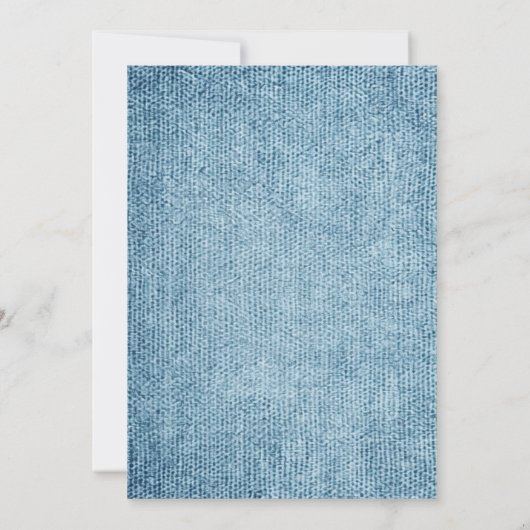 Boy Blue Jeans Baby Shower 招待状 (裏面)