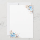 Boy Blue Pumpkin Baby Shower 招待状 (裏面)