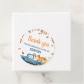 Boy Blue Pumpkin Truck Fall Birthday Round フェイバータグ (インサイチュ)