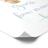 Boy Blue Teddy Bearベビーシャワーはいくつだと思う ポスター (角)