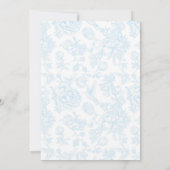 Boy Blue Toile De Jouy Baby Shower Invitation 招待状 (裏面)