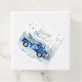 Boy Blue Truck Winter Onederland 一歳の誕生日 フェイバータグ (インサイチュ)