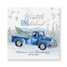 Boy Blue Truck Winter Onederland 一歳の誕生日