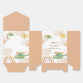 Boy Boho Adventure Helicopter Airplane Baby Shower フェイバーボックス (見開き)