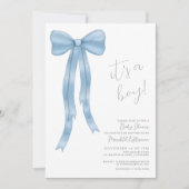 Boy Bowの赤ちゃんシャワー 招待状 (正面)