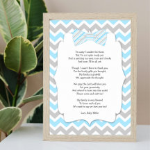 BOY Bow Tie Baby Shower Thank you Poster