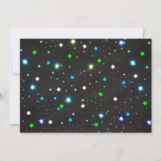 Boy Bowling Invitation Glow Neon Joint Birthday 招待状 (裏面)