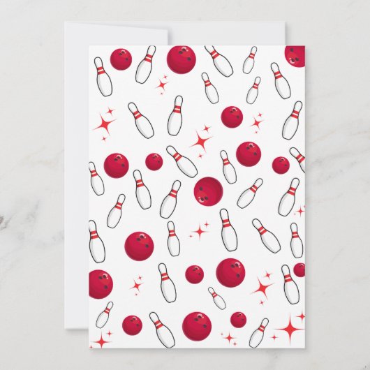 Boy Bowling Party 1st Birthday  招待状 (裏面)