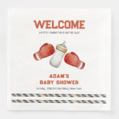 Boy Boxing Little Champion Baby Shower Welcome (正面)
