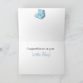 Boy Cardの新生児おめでとう カード (内部)