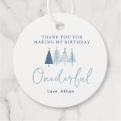 Boy Christmas Tree Onederful誕生日ありがとう フェイバータグ (正面)