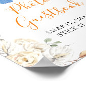 Boy Clothes Pumpkin Baby Shower Photo Guestbook ポスター (角)