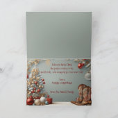 Boy Cowboy Boots for Christmas Christmas Card シーズンカード (内部)