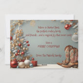 Boy Cowboy Boots for Christmas Christmas Card シーズンカード (裏面)