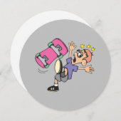 Boy crashes on his skateboard (正面/裏面)