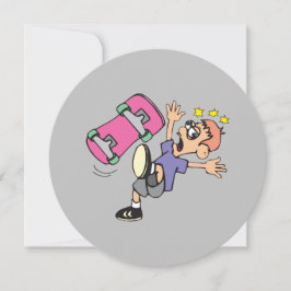 Boy crashes on his skateboard