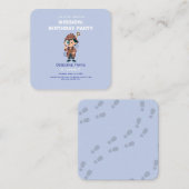 Boy Cute Detective Birthday Invitation エンクロージャーカード (正面/裏面)