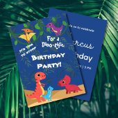 Boy Dinosale Any Age Birthday Party 招待状