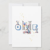 Boy Dinosaur写真パーソナライズされた第1誕生日 サンキューカード (裏面)