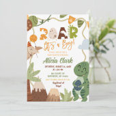 Boy Dinosaur Baby Shower invitation 招待状 (スタンド正面)