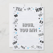 Boy Doodle 10th Birthday Invitation 招待状 (裏面)