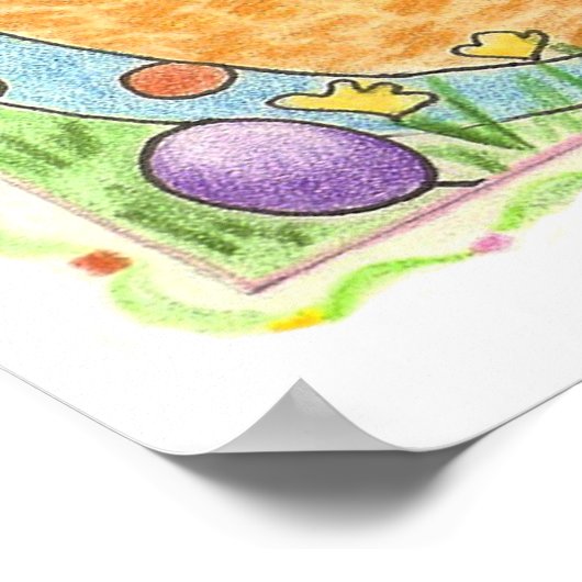 Boy Easter Bunnyポスター ポスター (角)