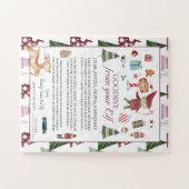 Boy Elf | Kids Christmas Elf Goodbye Letter ジグソーパズル (横)