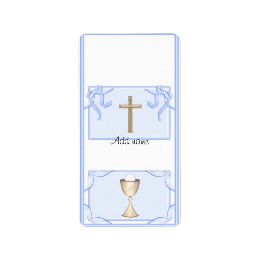 Boy First Communion Hersheyミニキャンディーラッパー ラベル (正面)