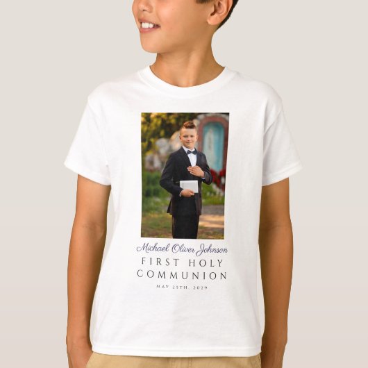 Boy First Holy Communionの写真 Tシャツ (正面)