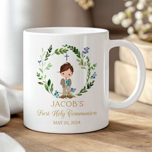 Boy First Holy Communion Ceramic Mug 11 oz コーヒーマグカップ