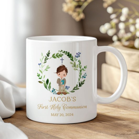 Boy First Holy Communion Ceramic Mug 11 oz コーヒーマグカップ