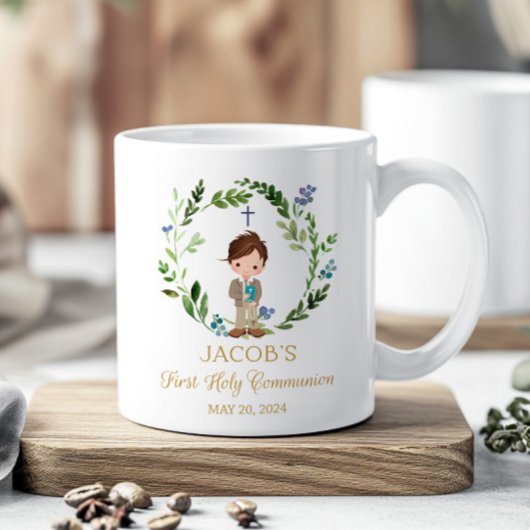 Boy First Holy Communion Ceramic Mug 11 oz コーヒーマグカップ